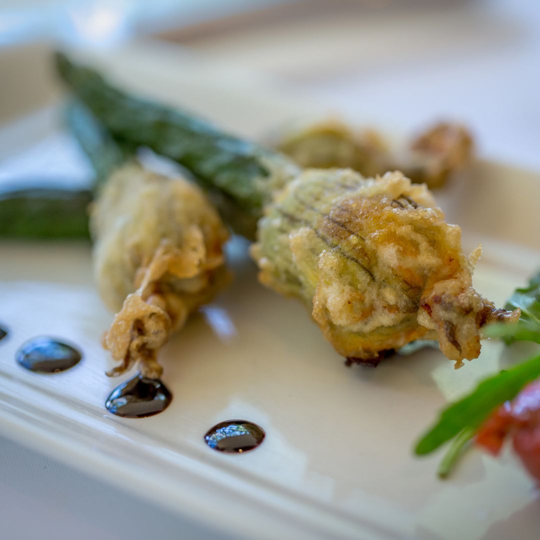 Beignets de fleurs de courgette façon tempura