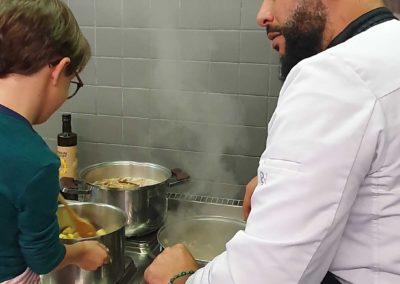 Chef avec enfant